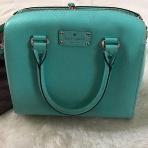 Kate Spade Turquoise Leather Hand / Shoulder Bag.